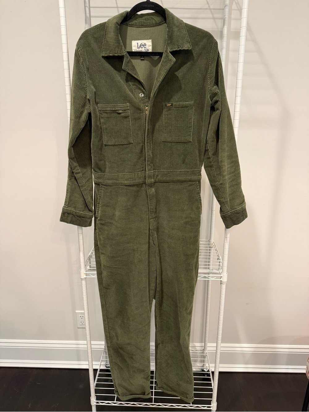 Lee Olive Corduroy Utility Jumpsuit